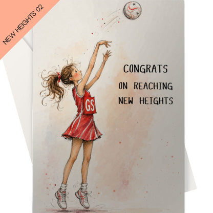 Well Done Card for Netballers - Congratulations Card