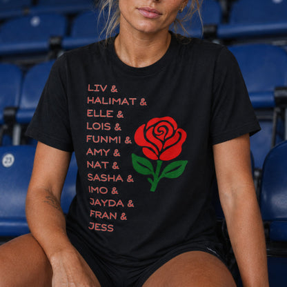 Black England Roses Netball Team 2026 T-Shirt - Commonwealth Games