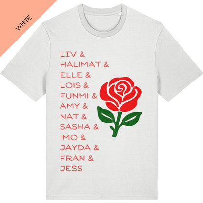 White England Roses Netball Adult Top - 2026 Commonwealth Games