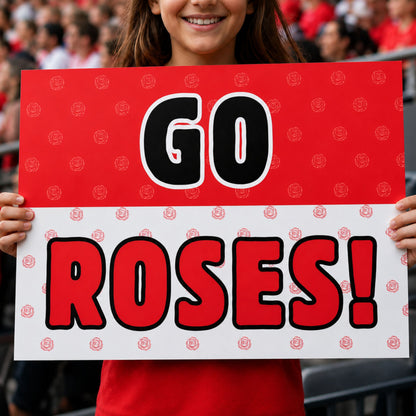England Roses Netball Supporter Sign - Go Roses