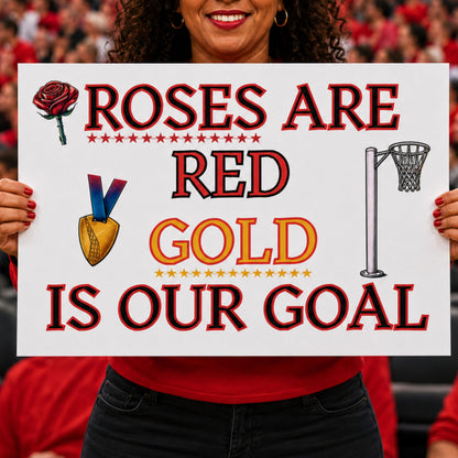 England Netball Roses Banner for Supporters