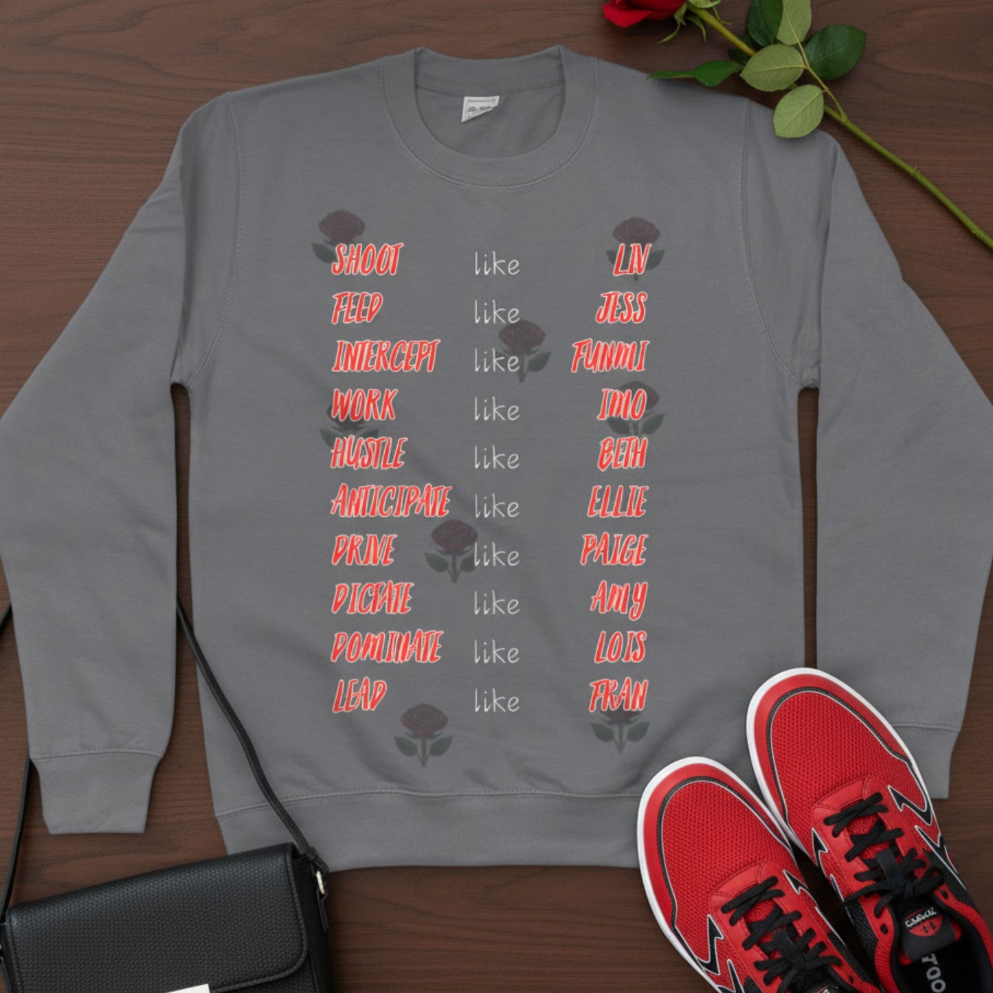 Netball Gifts - England Roses Netball Team Sweatshirt