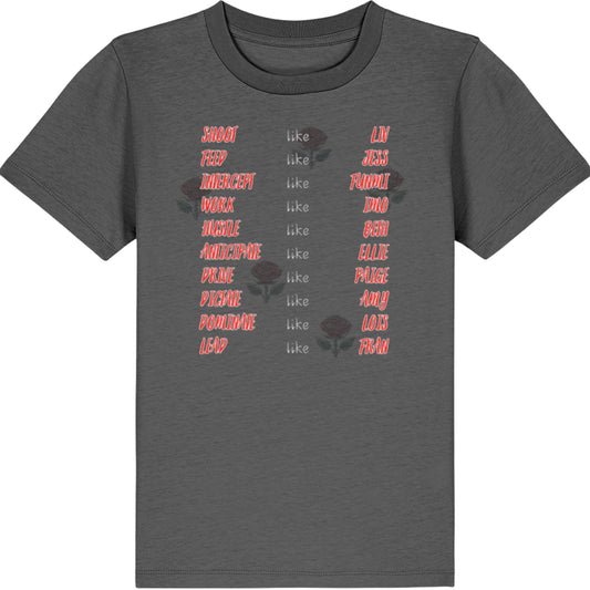 England Roses Netball Team T-Shirt For Kids
