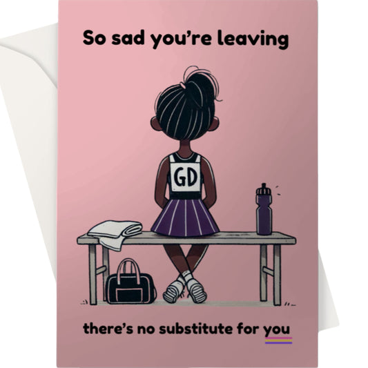 Farewell Netball Teammate Goodbye Card