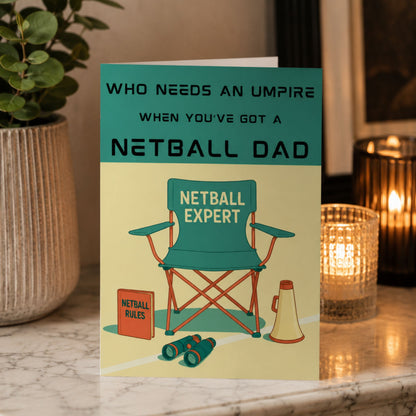 Fathers's Day Card for Netball Dads