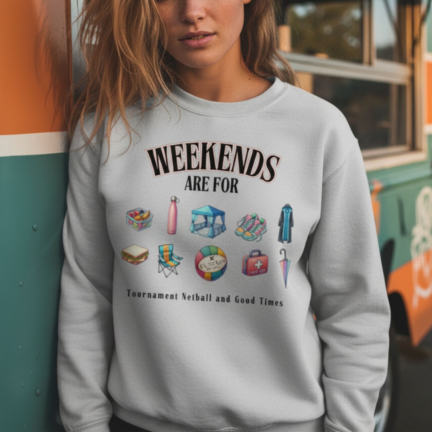 Netball Gifts - Netball Tournament Slogan Sweatshirt
