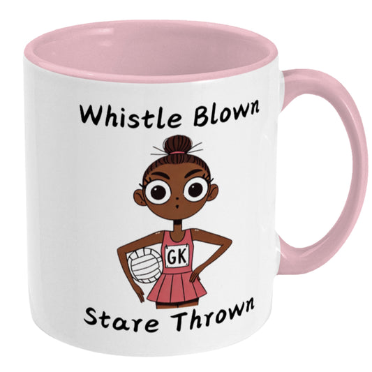 Funny Pink Netball Slogan Mug - GK Gift