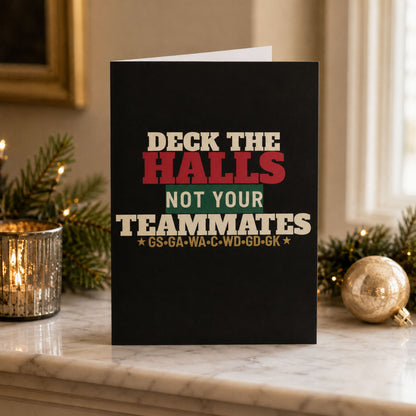Funny Netball Christmas Card for Players and Teammates