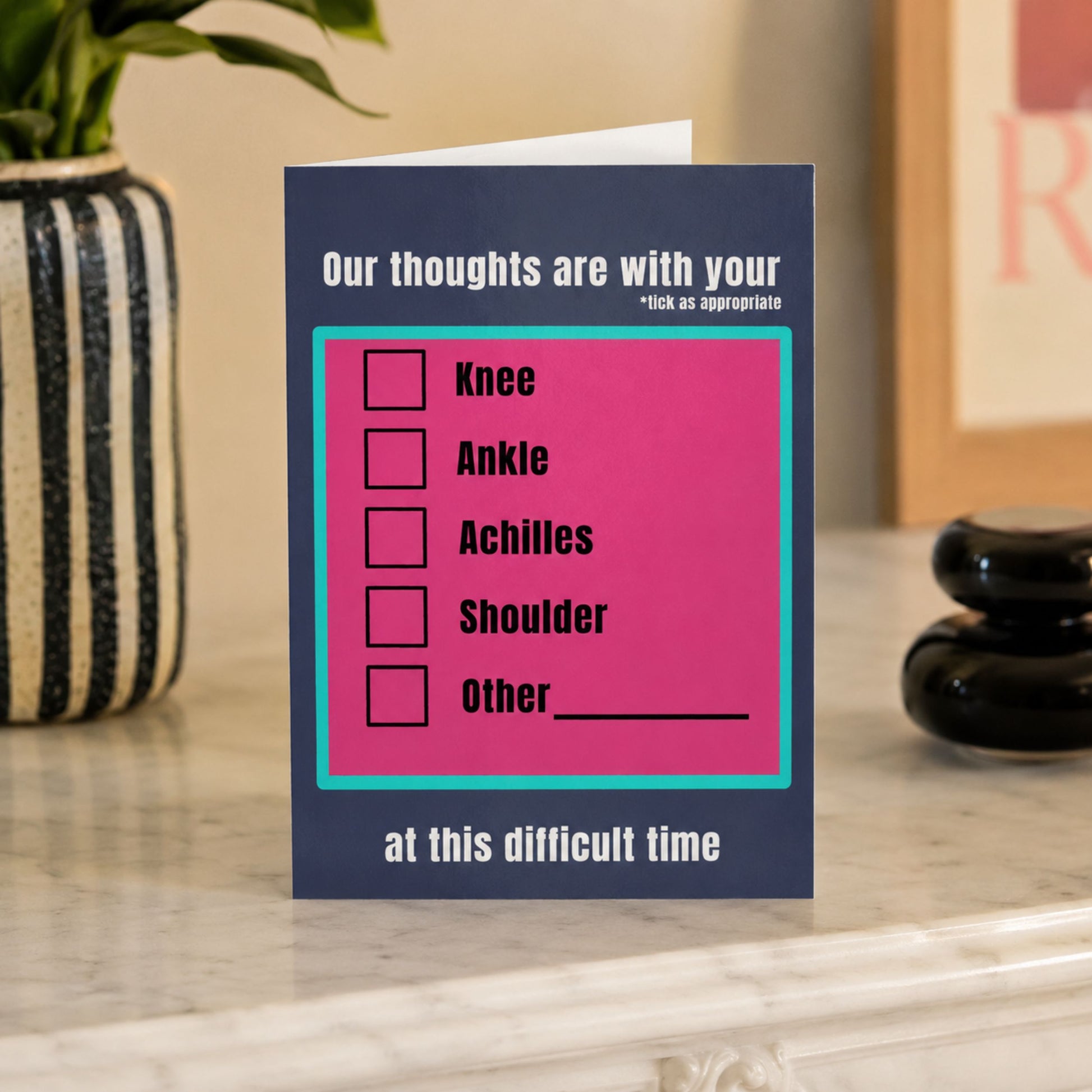 Funny Netball Team Card for Injured Player - Checkbox Injuries