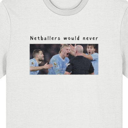 Netball T-Shirt with Football Graphic Sports Humour