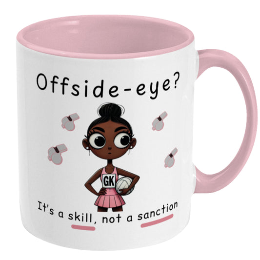 Funny Netball Mug Pink - GK Gift