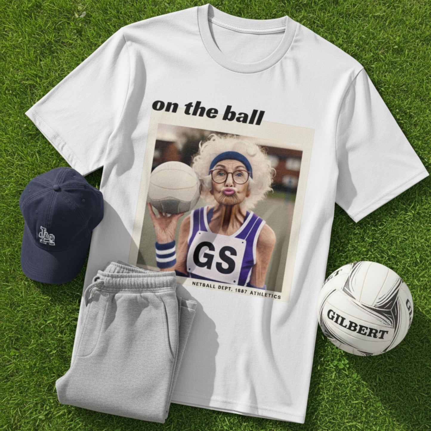Netball Gifts - Funny On The Ball Netball T-Shirt