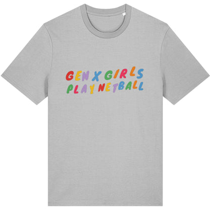 Grey Gen X Girls Play Netball T-shirt - Netball Gifts for Women