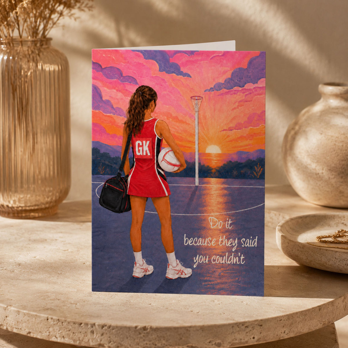 Good Luck Card for Netball Players - Netball Cards