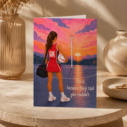 Good Luck Card for Netball Players - Netball Cards