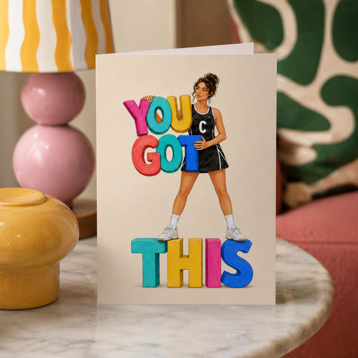Fun Good Luck Card for Netball Players - You Got This