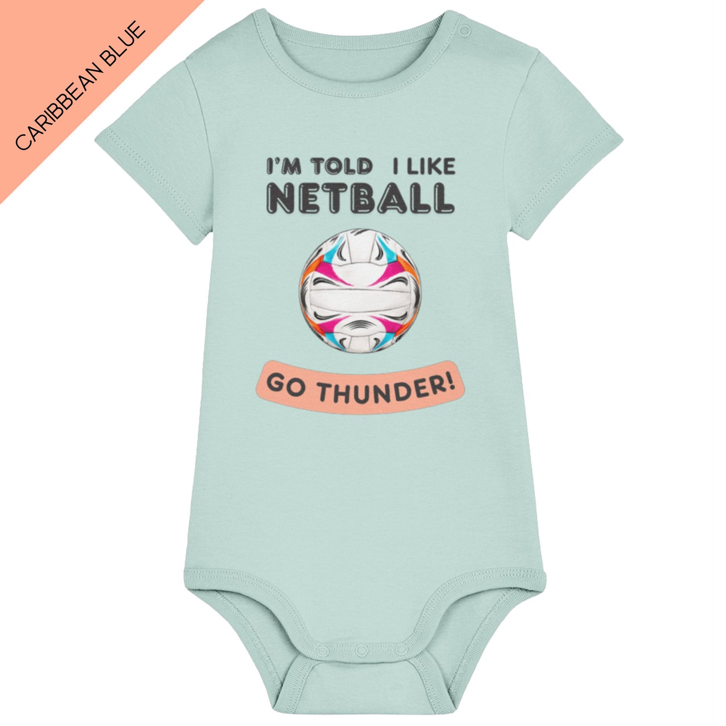Baby Personalised I Like Netball Bodysuit