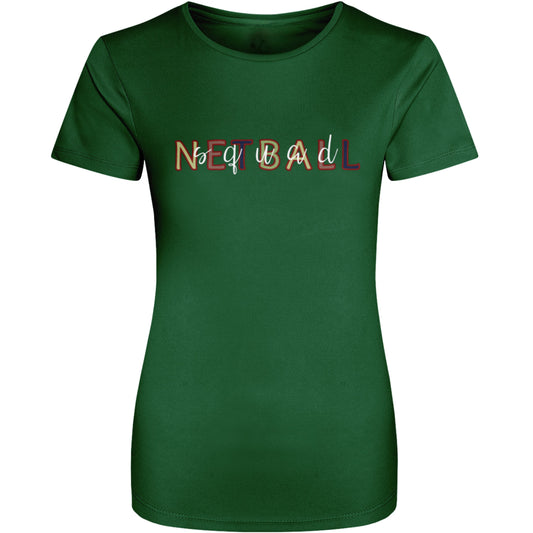 Green Netball Performance Top - Netball Squad