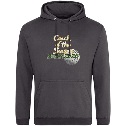 Grey Netball Coach of the Year Hoodie - Netball Coach Award