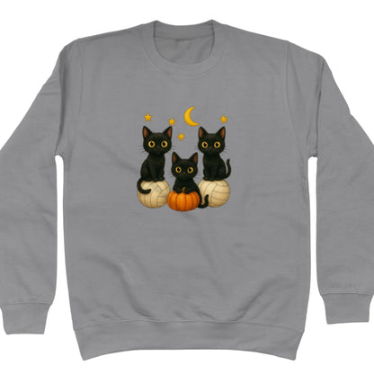 Halloween Cats Netball Sweatshirt - Dark Grey - Netball Clothing