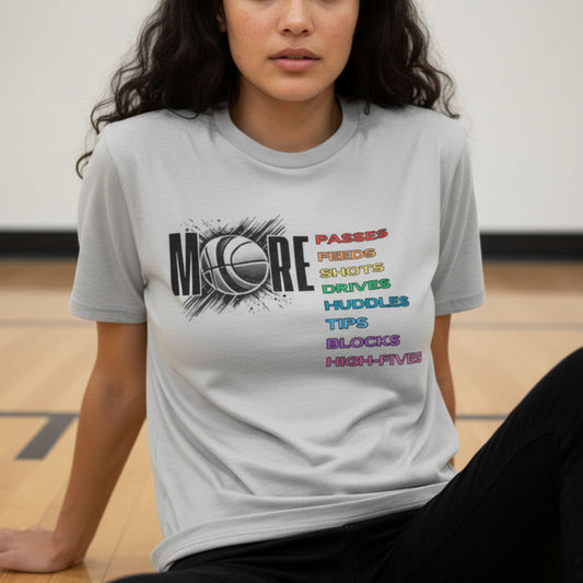 Netball Gifts - Rainbow Slogan T-Shirt for Adult Netball Players