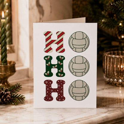 Netball Player Christmas Card - Ho Ho Ho