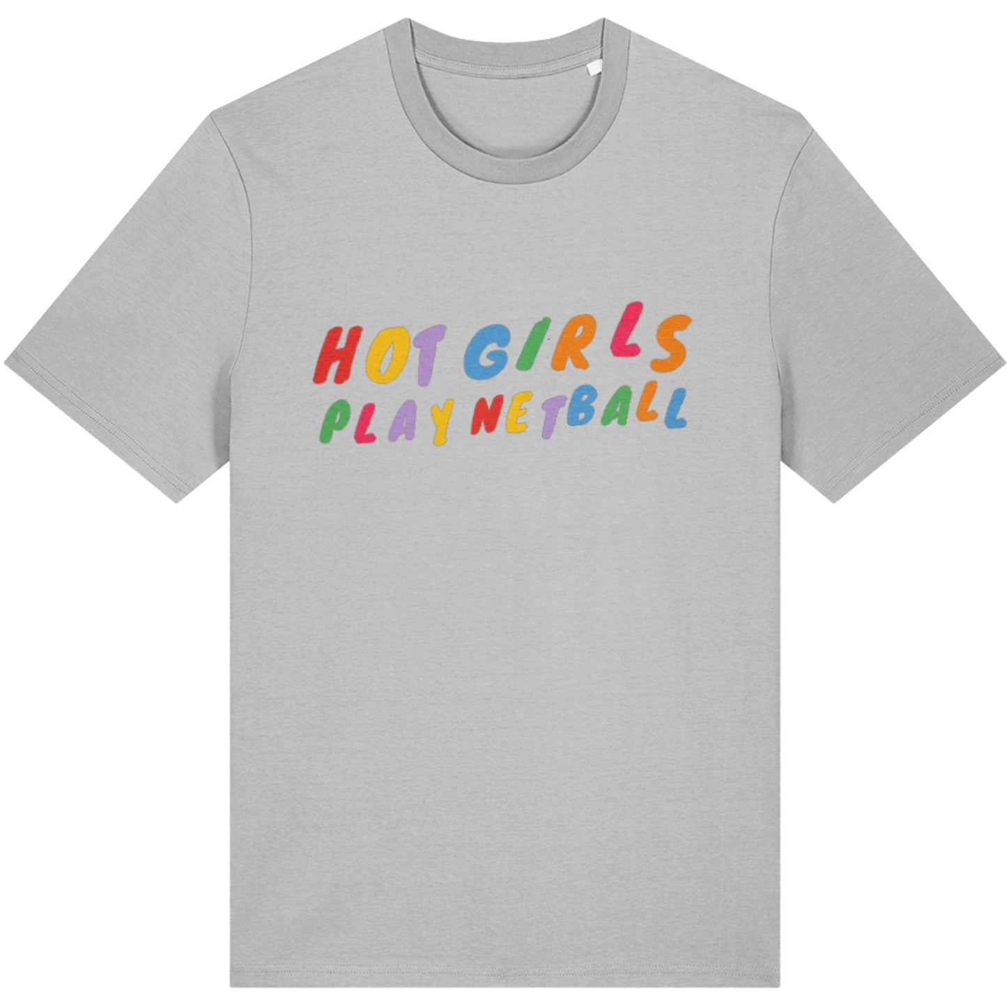 Grey Hot Girls Play Netball T-Shirt - Gift For Netball Player