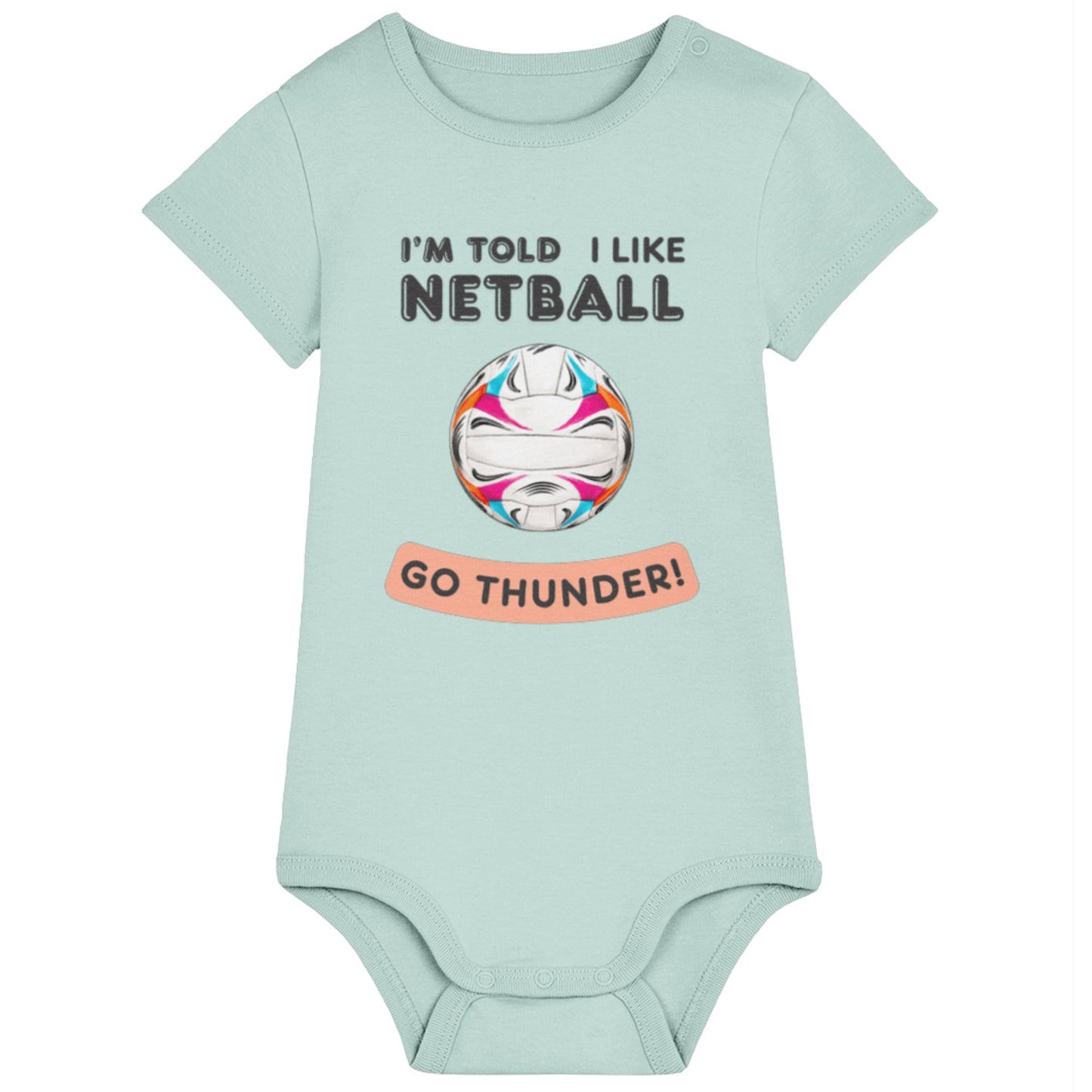 I Like Netball Personalised Baby Bodysuit - Netball Gifts