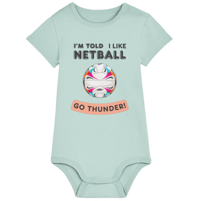 I Like Netball Personalised Baby Bodysuit - Netball Gifts