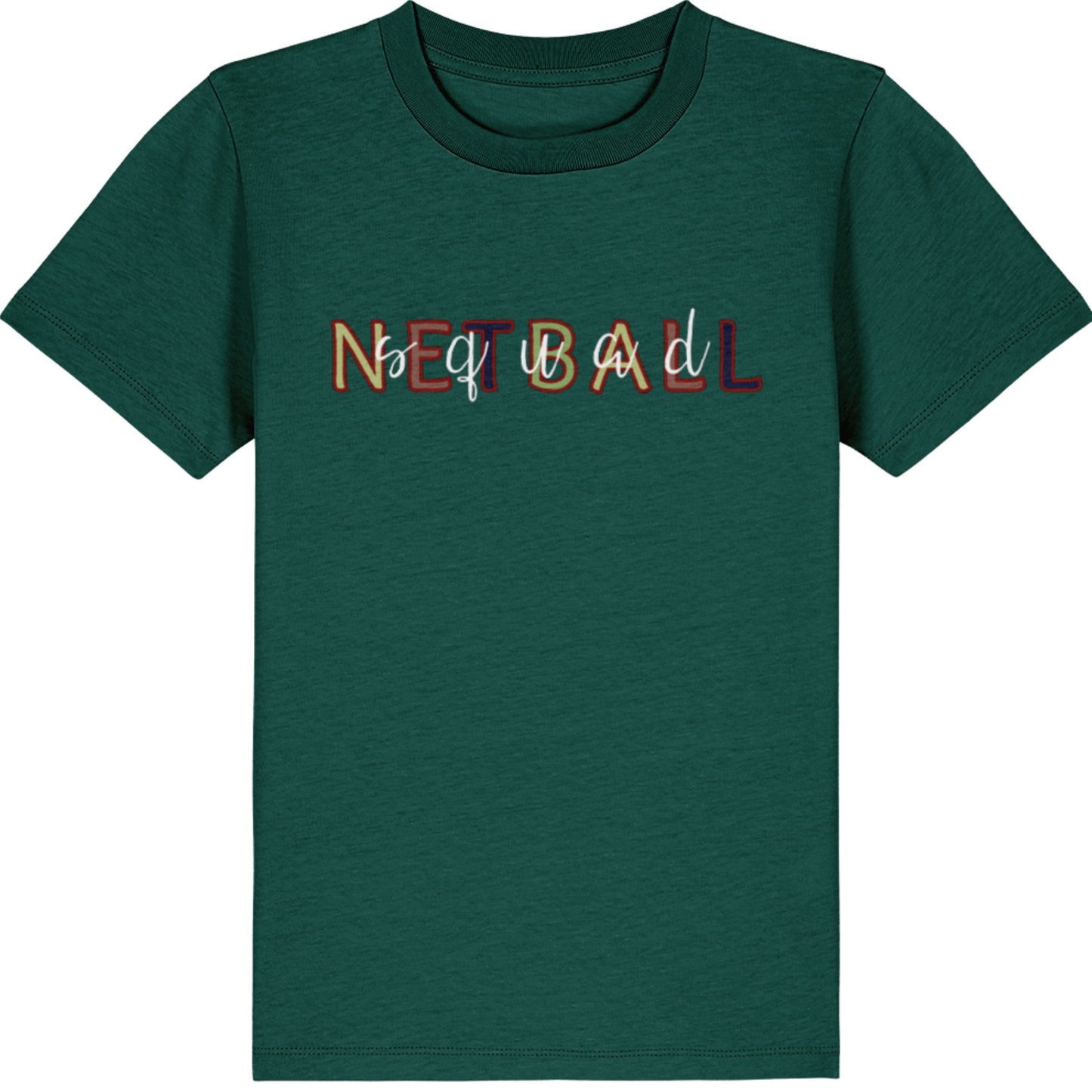 Kids Netball Tee Shirt With Squad Slogan - Netball Gift
