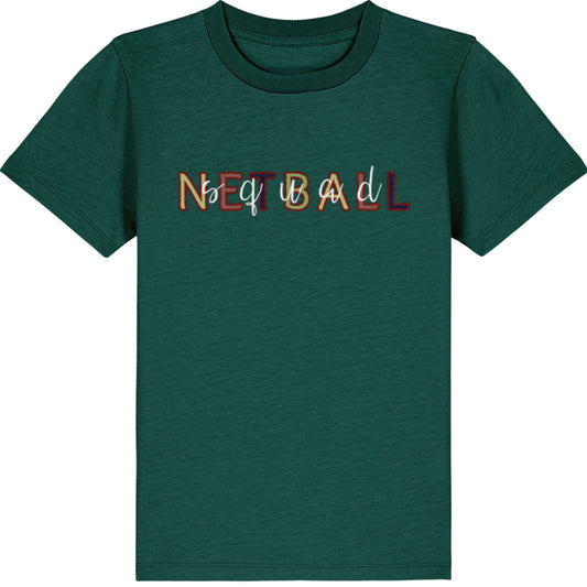 Kids Netball Tee Shirt With Squad Slogan - Netball Gift