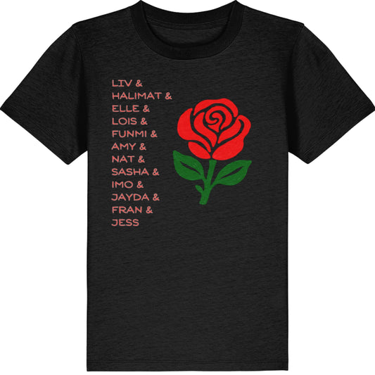 Kids' England Roses Netball Team Supporter Shirt - 2026 Commonwealth Games Top for Children