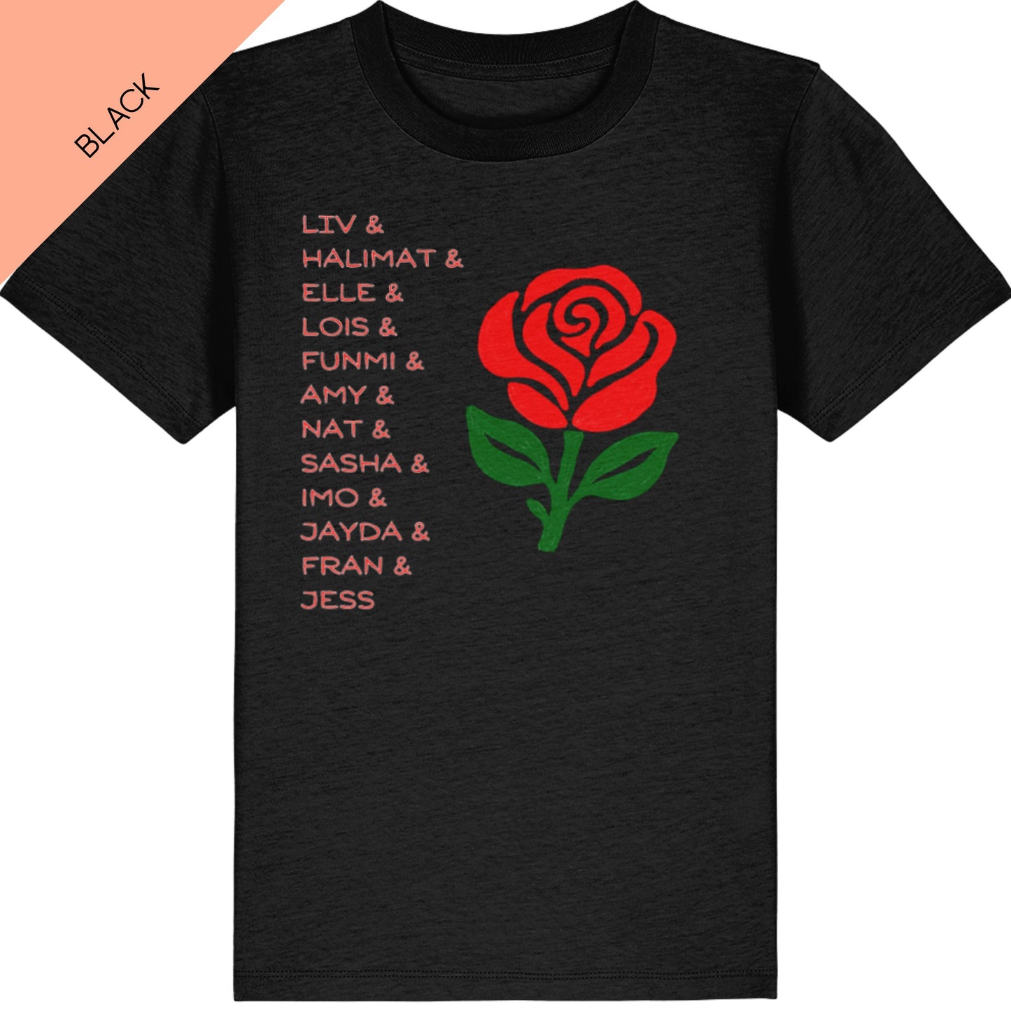 Children's England Roses Netball Team Supporter Shirt - 2026 Commonwealth Games T-shirt for Kids