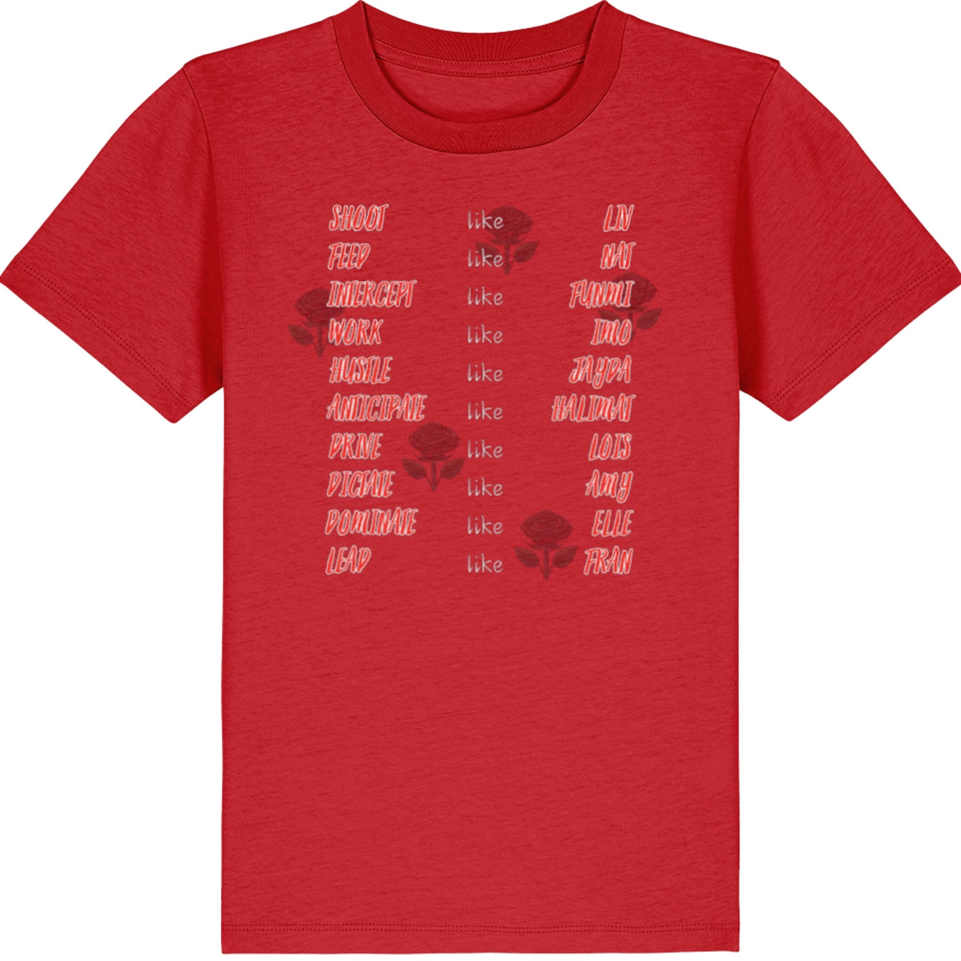 Kids England Roses Netball Team T-shirt - 2026 Commonwealth Games