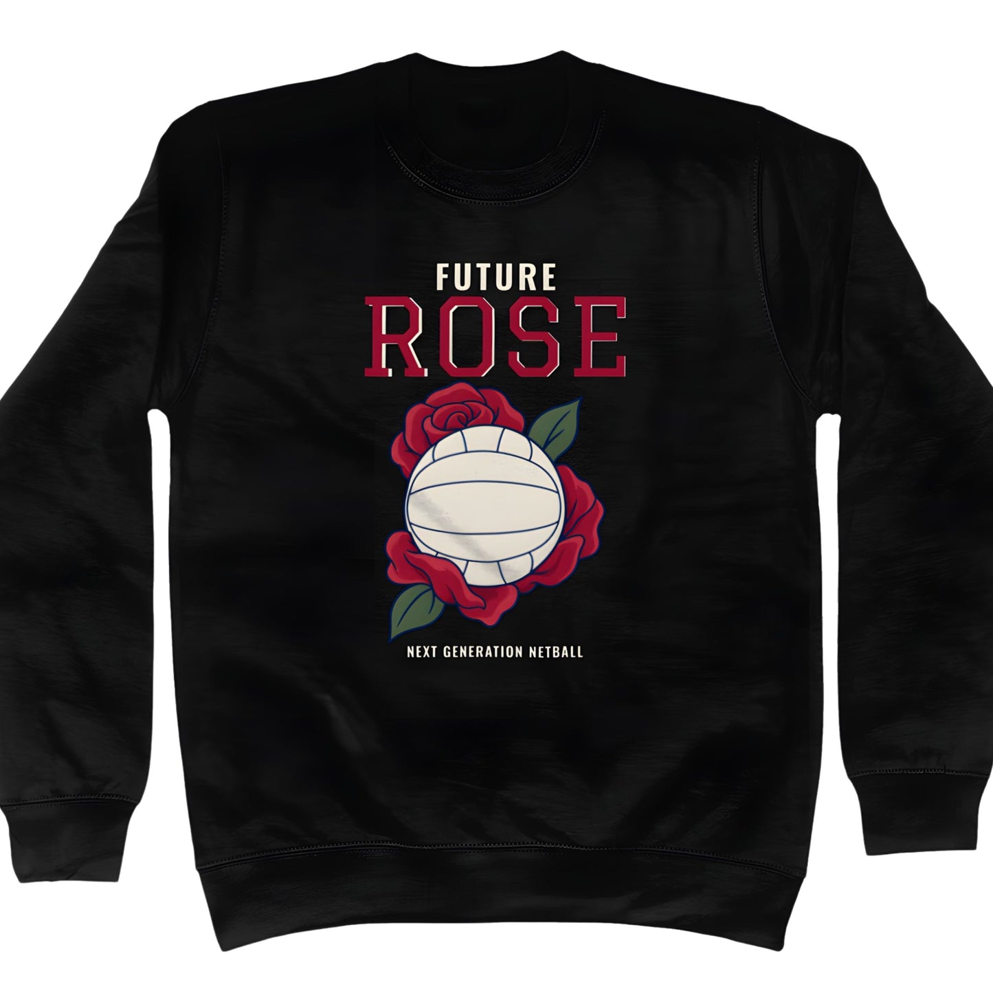 Black England Roses Netball Sweatshirt for Kids - Future Rose