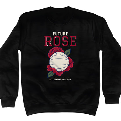 Black England Roses Netball Sweatshirt for Kids - Future Rose
