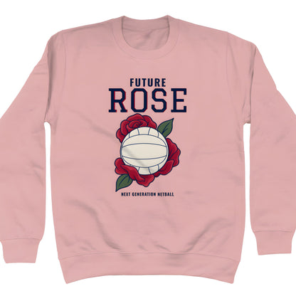 Pink England Roses Netball Sweatshirt for Kids - Future Rose