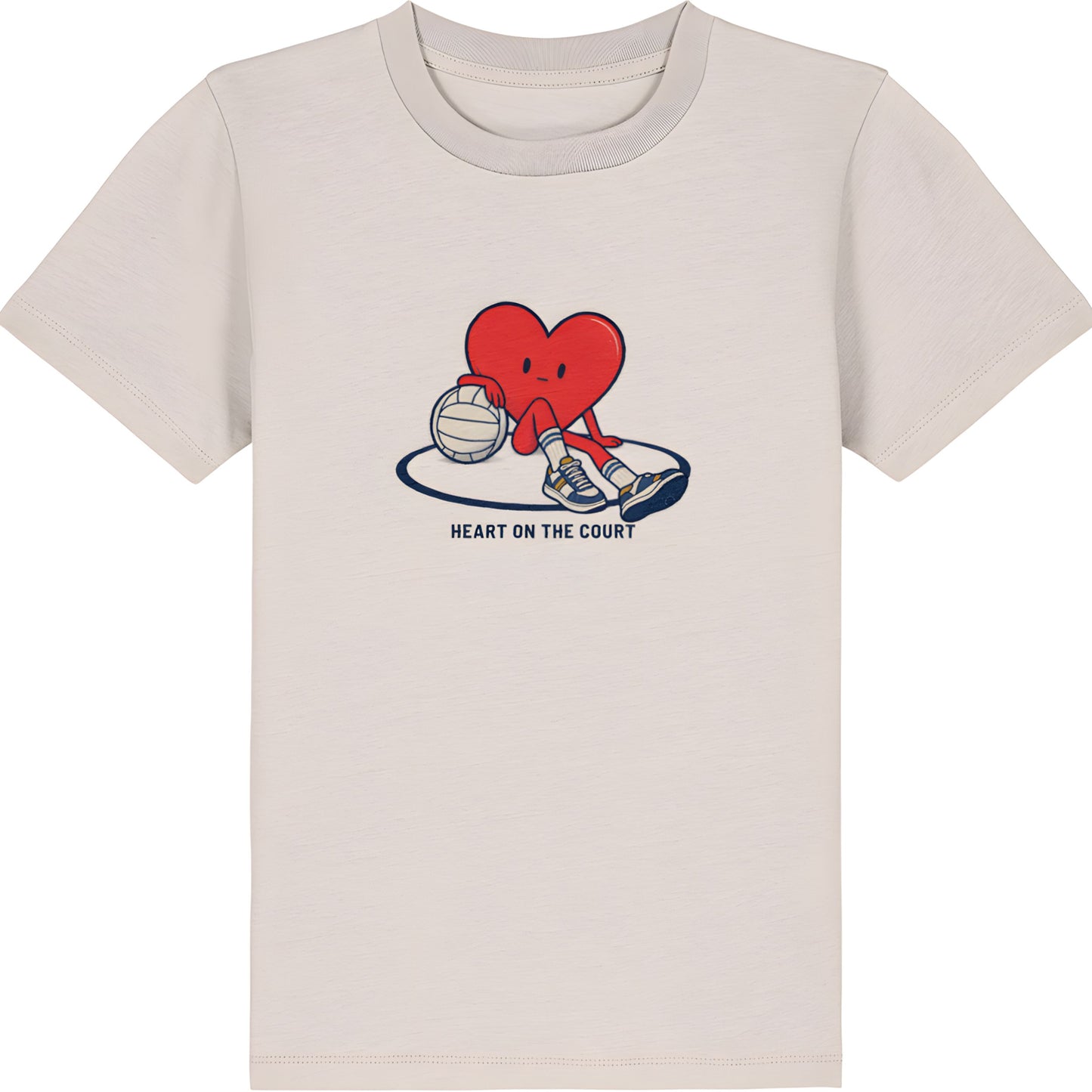 Netball Retro Sports Fashion T-Shirt for Teens - Heart on the Court