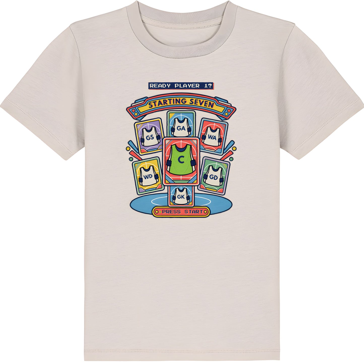 Eco Heather Teen Netball Graphic T-shirt