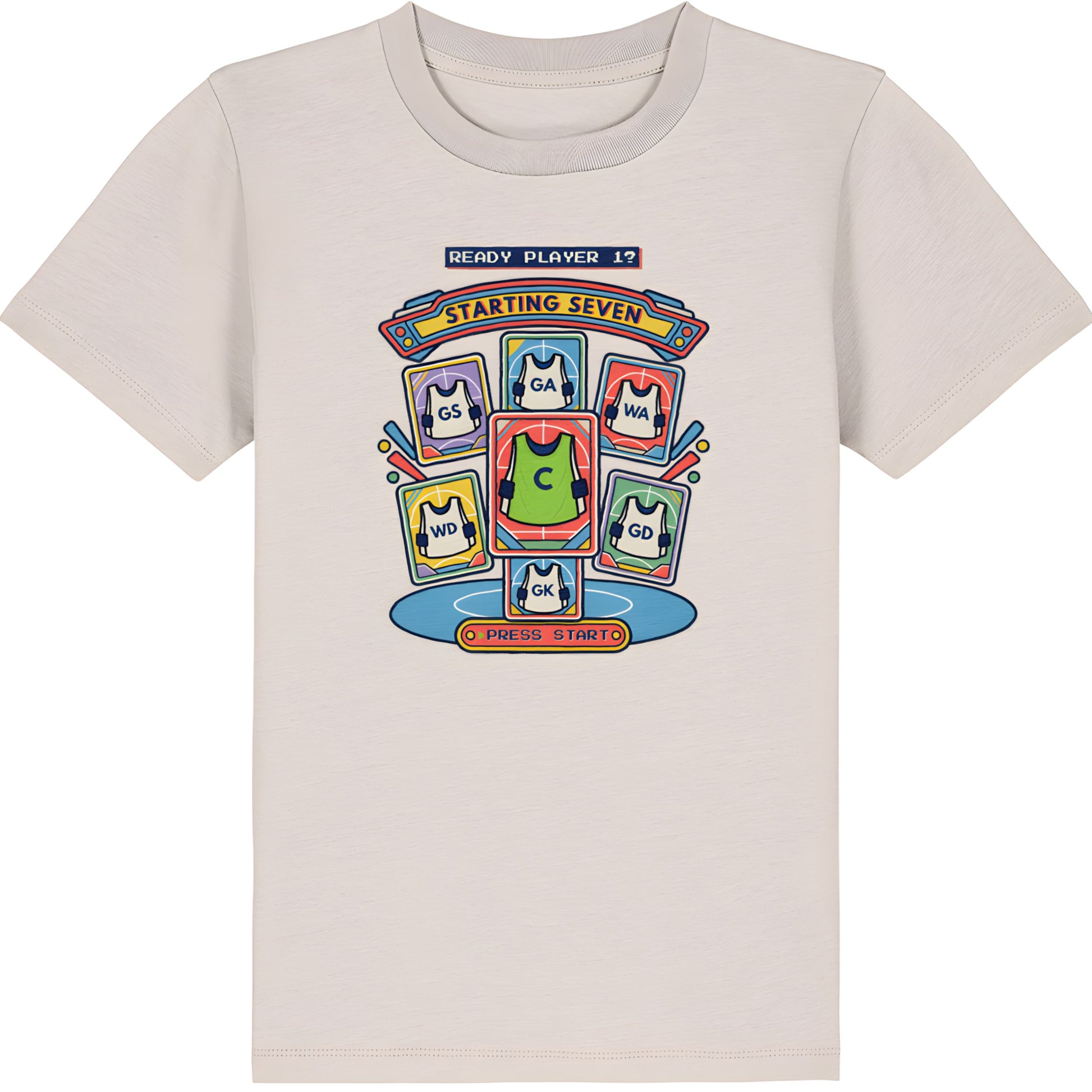 Eco Heather Teen Netball Graphic T-shirt