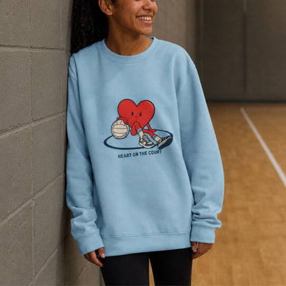 Blue Children's Netball Jumper with Fashion Slogan and Graphic