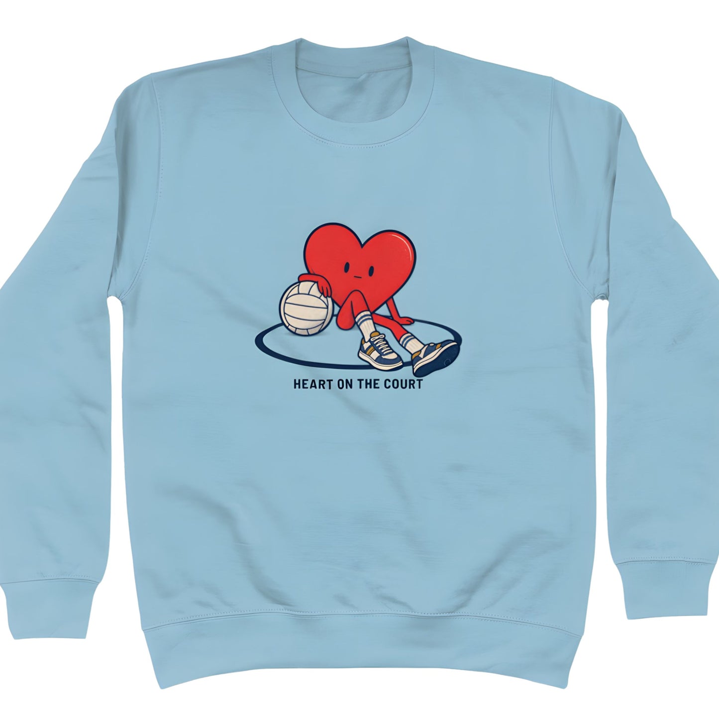 Blue Kids' Netball Sweatshirt with Retro Sports Graphic - Netball Jumpers