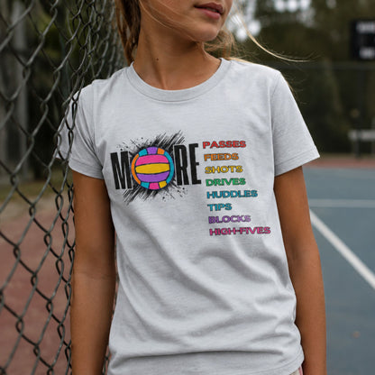 Netball Rainbow Slogan Top for Children - Netball Gifts