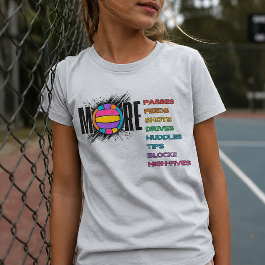 Netball Rainbow Slogan Top for Children - Netball Gifts
