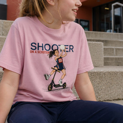 Netball T-shirt for Children - Pink Netball Graphic Tee