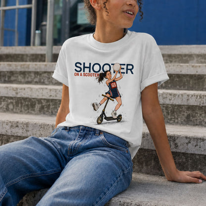 Netball T-shirt for Teen Girls - White Netball Graphic Tee