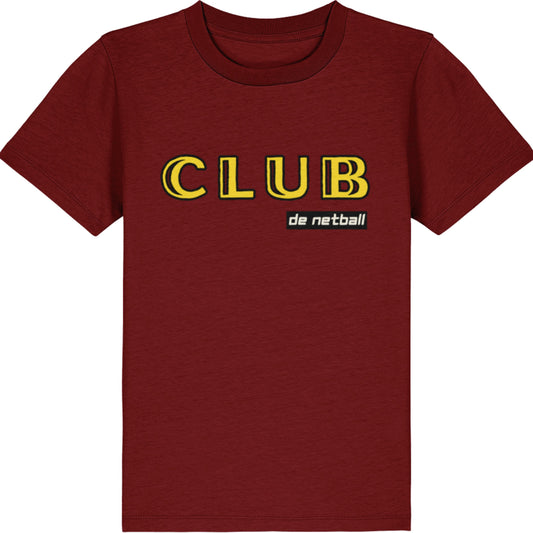 Kids Burgundy Netball Club T-Shirt