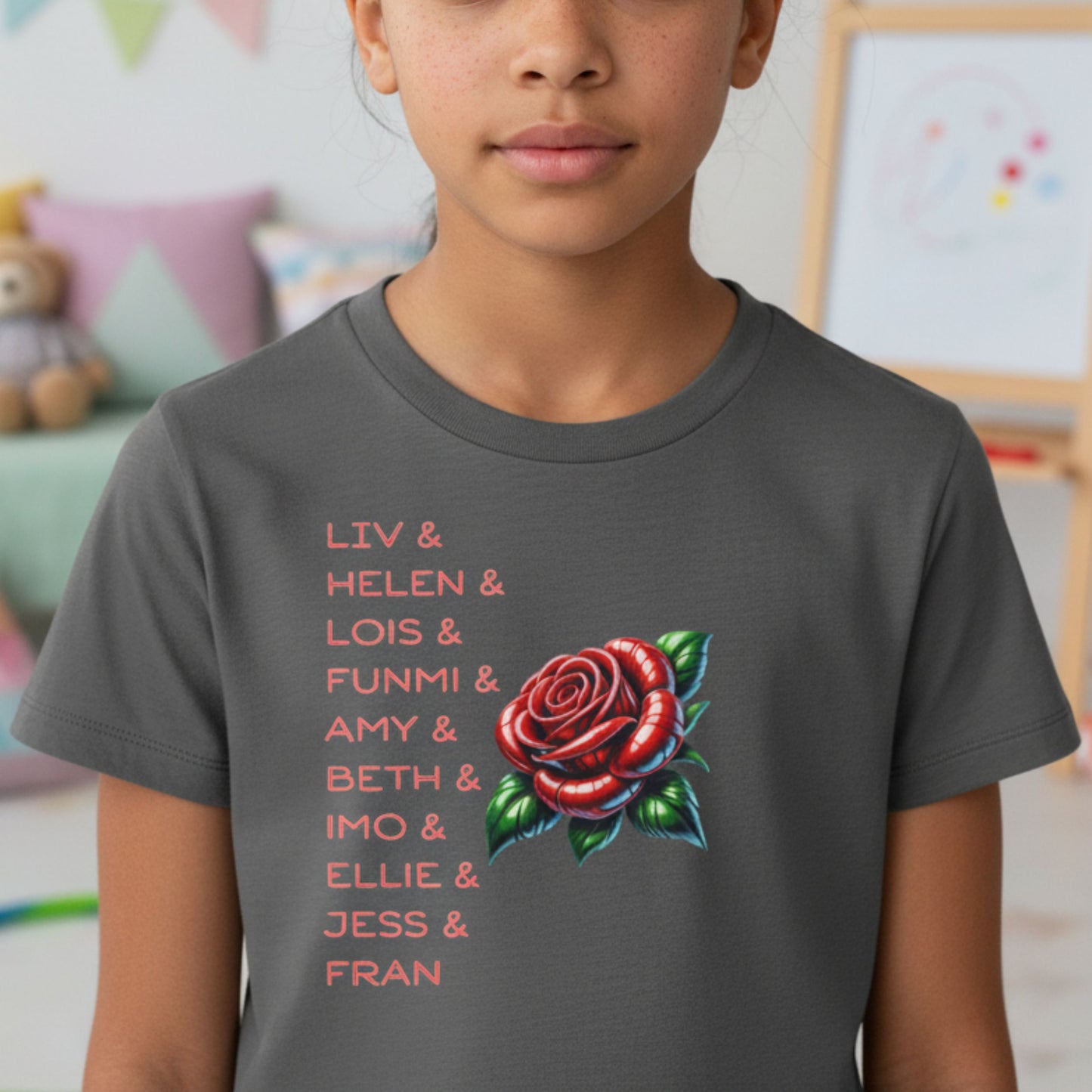 Netball Gifts - Kids England Roses Netball Team T-Shirt