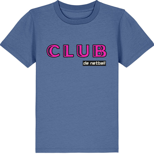 Kids Netball Club T-Shirt - Blue and Pink
