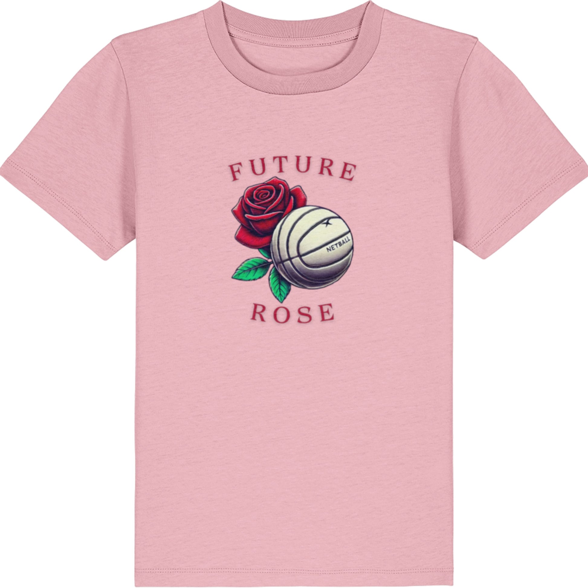 Kids Netball T-Shirt Pink - England Roses